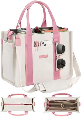 Canvas Tote Purse with Detachable Inner Organizer