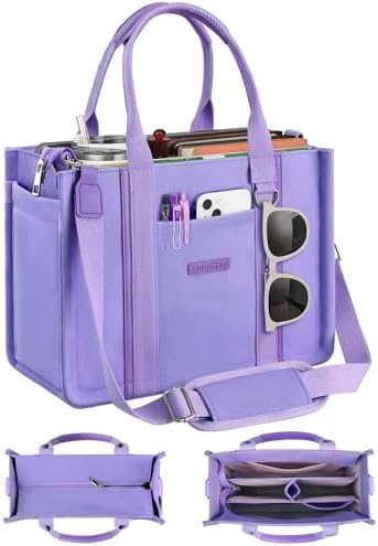 Canvas Tote Purse with Detachable Inner Organizer