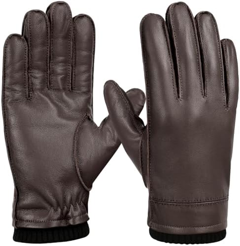 Men's Chrome-Free Driving Gloves, Wool and Cashmere Lined