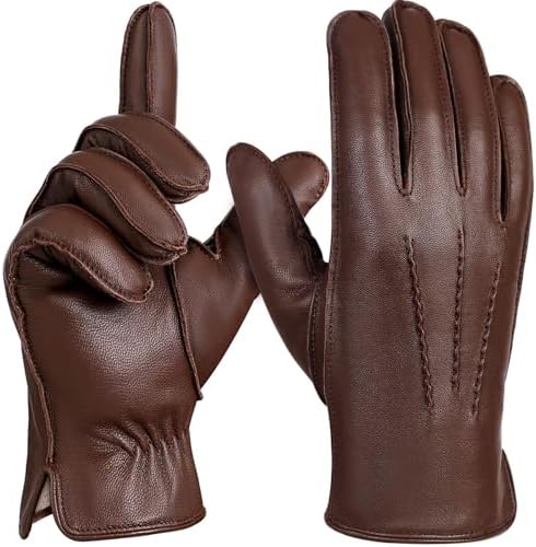 Men's Chrome-Free Leather Winter Gloves