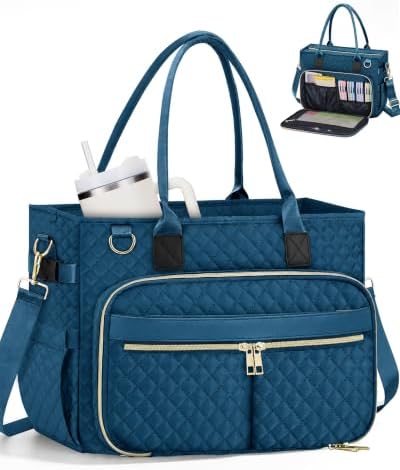 Teacher Tote Bag for Women with Laptop Compartment