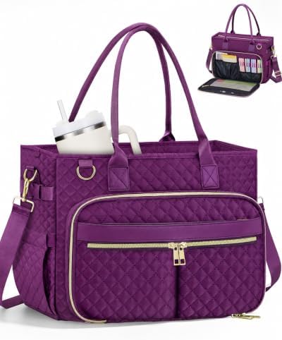 Teacher Tote Bag for Women with Laptop Compartment