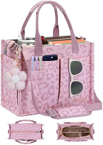 Women's Canvas Tote Bag with Zipper Top