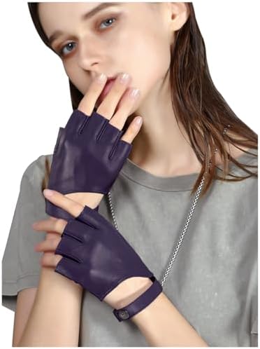 Womens Genuine Leather Driving Gloves Unlined Touchscreen…