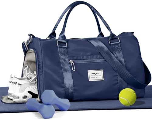 Womens Gym Tote Duffle Bag with Wet Pocket & Shoe…