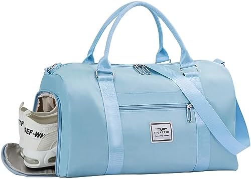 Womens Gym Tote Duffle Bag with Wet Pocket & Shoe…