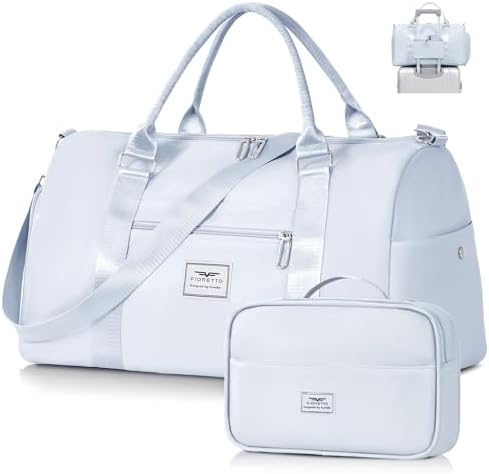 Womens Gym Tote Duffle Bag with Wet Pocket & Shoe…