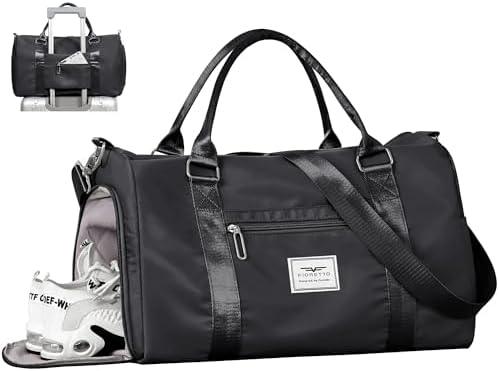 Womens Gym Tote Duffle Bag with Wet Pocket & Shoe…