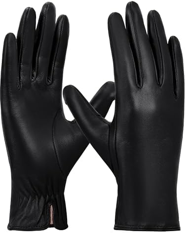 Women's Chrome-Free Leather Gloves, Wool Lined